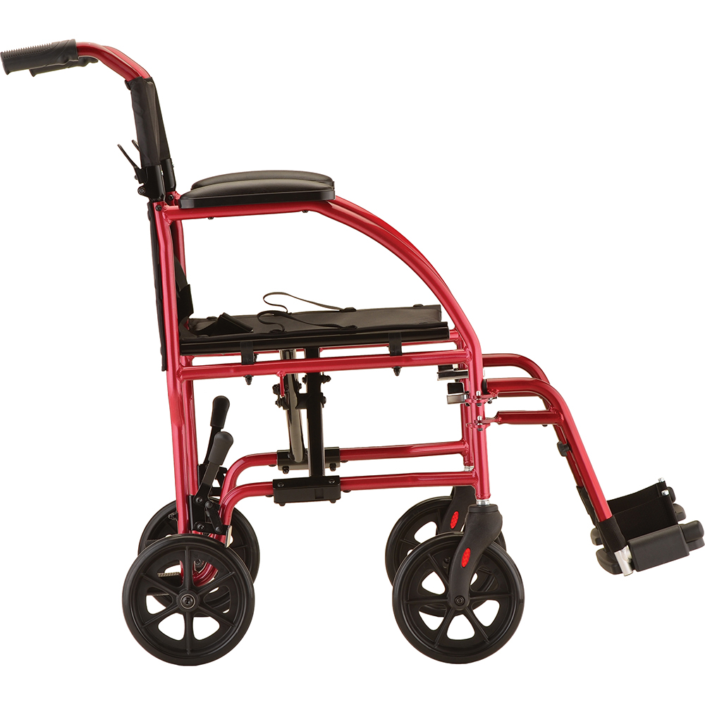 TRANSPORT CHAIR 19" RED SIDE VIEW